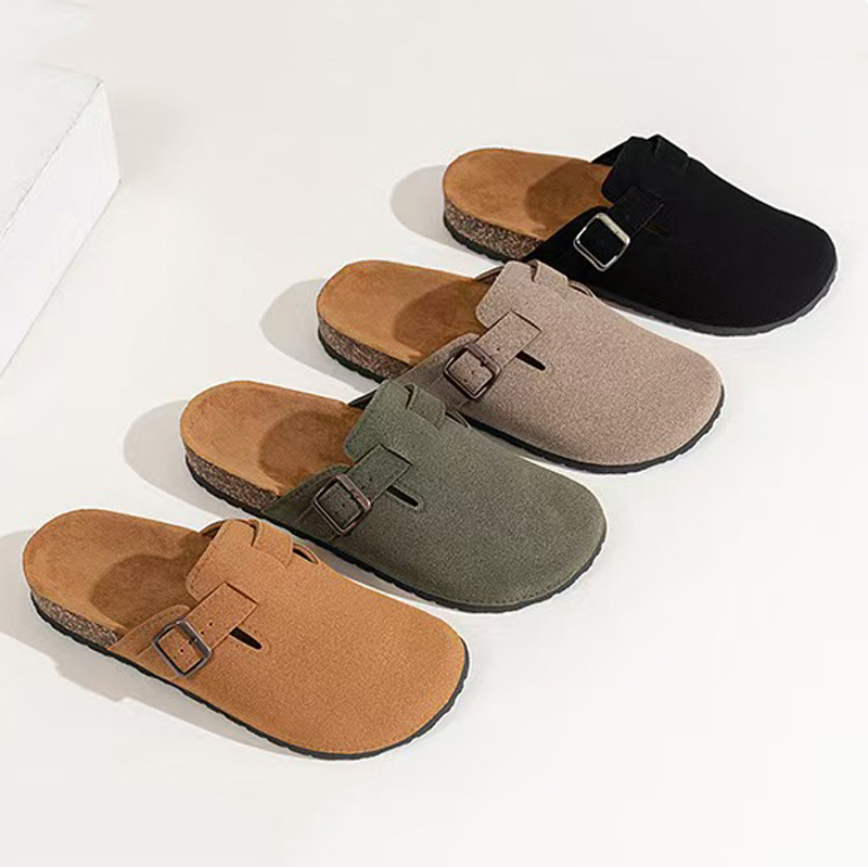 Designer Clogs Sandals Clog Slippers Cork Flat High Quality Fashion Summer Genuine Leather Slide Favourite Beach Casual Shoes Women Men 36-47