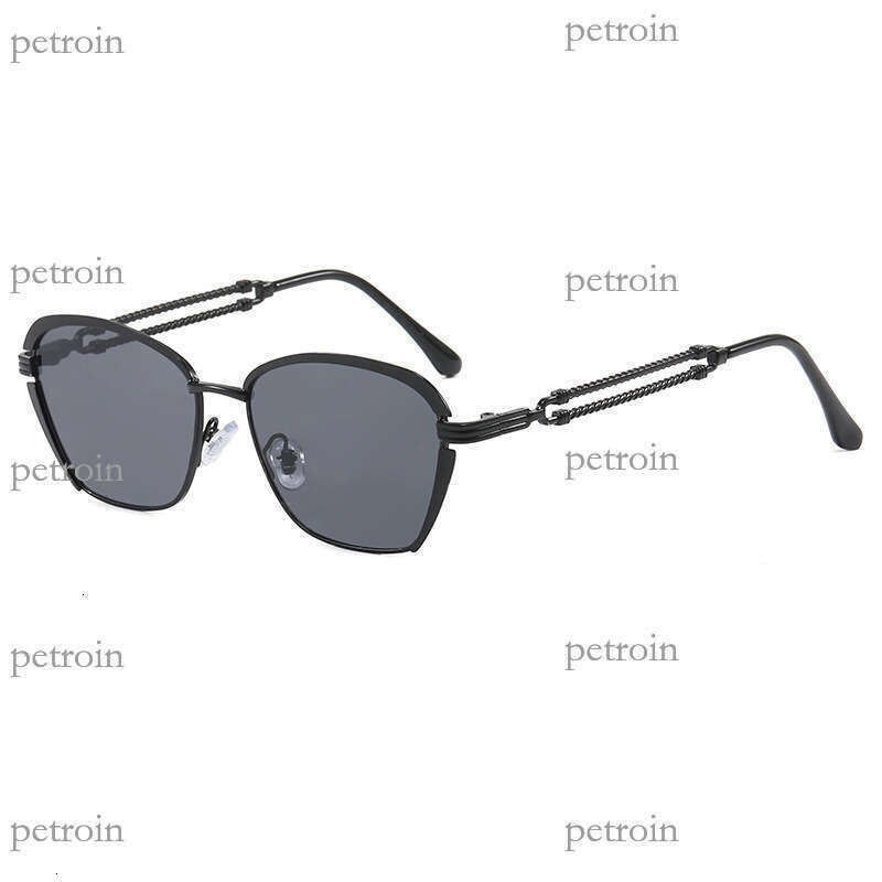 New Frameless Cut Edge Fashion Metal Hollow Design for Women High-end UV Protection Sunglasses