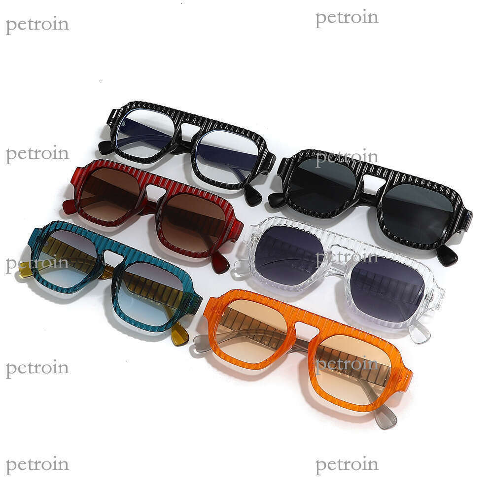 New Pilot Square Double Bridge Fashion UV Protection Women High-end Sunglasses