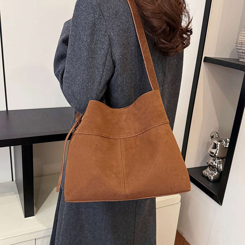 Suede Bucket 2025 Autumn Winter New Bags Designer Women Matte Leather Commuter Large Capacity Shoulder Crossbody Tote Bag