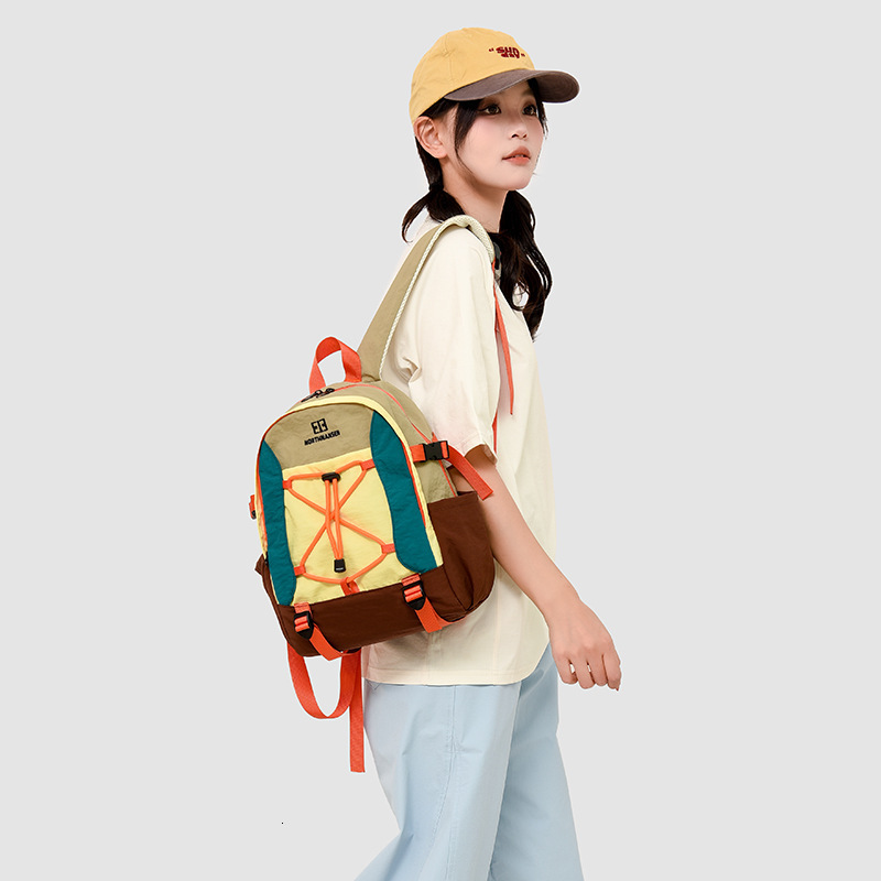 Autumn New Unisex Style Backpack For Couples Color Blocked Double Seam Large Capacity Casual Backpack Autumn New Designer Backpack Cycling Camping Bac