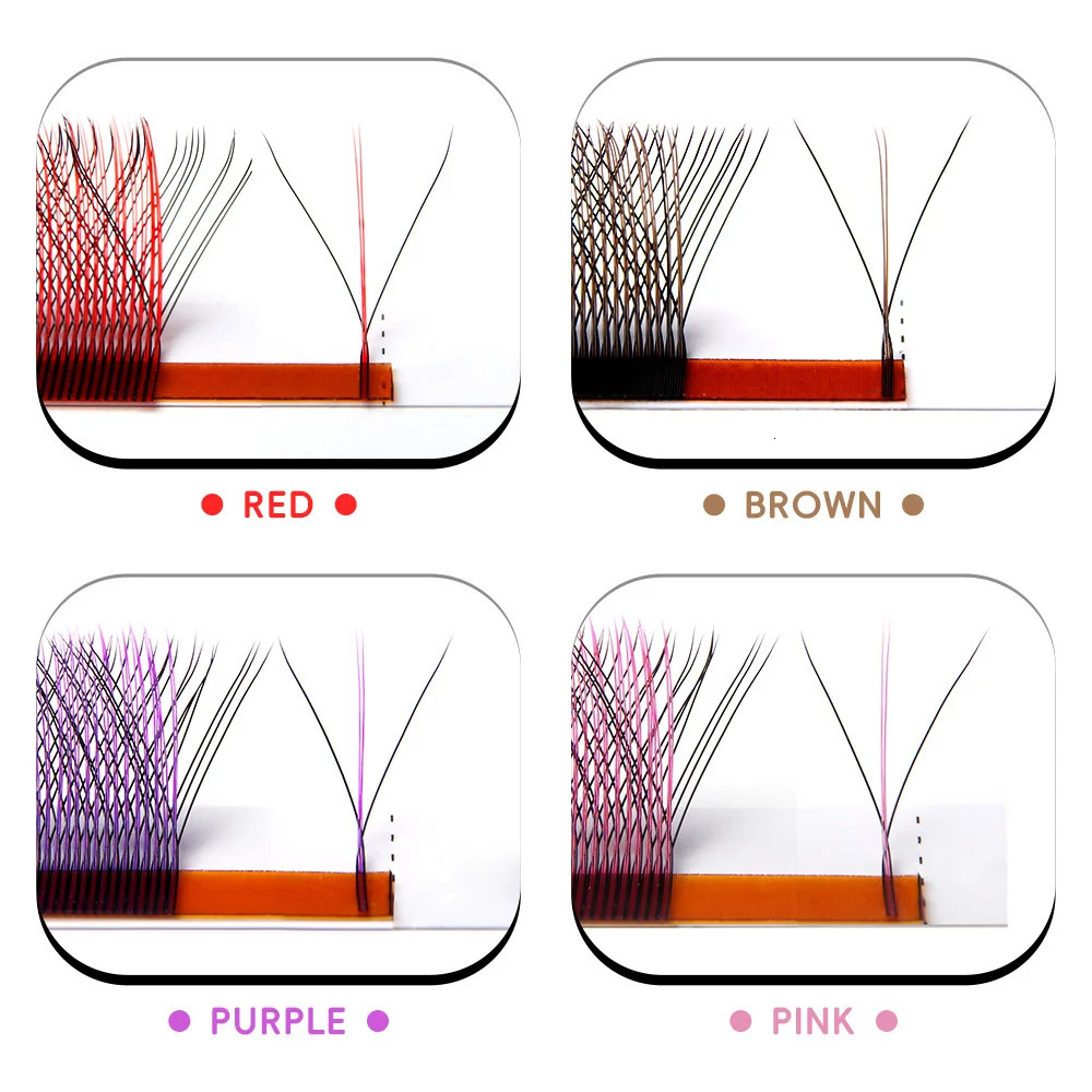 Befer Pink Red Colored Volume 3D W Eyelashes for Brown Purple Colorful C D 815 Lashes Cosplay Eyelash s 250811