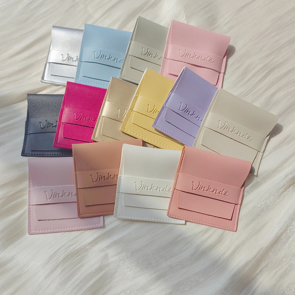 100pcs Travel Jewelry Bags Custom Fashion Ring Earring Stud Organizer Pouch Flap Pockets Storage Case for Women Girl Gift 250804