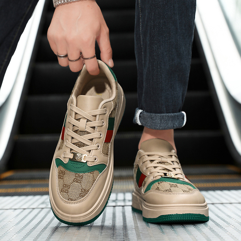 Casual shoes Designer shoes Couples' retro flat shoes Fashionable running shoes Casual White Thick Sole Height Increasing Sneakers