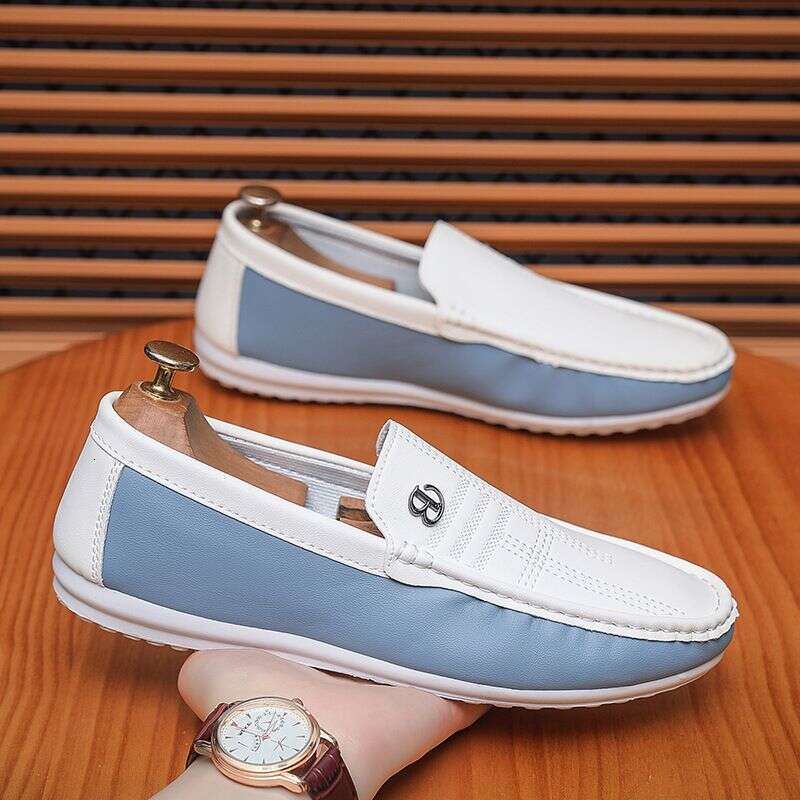 Summer New Trend Casual White Bean Versatile Set Foot Leather Soft Sole Lefu Men's Shoes
