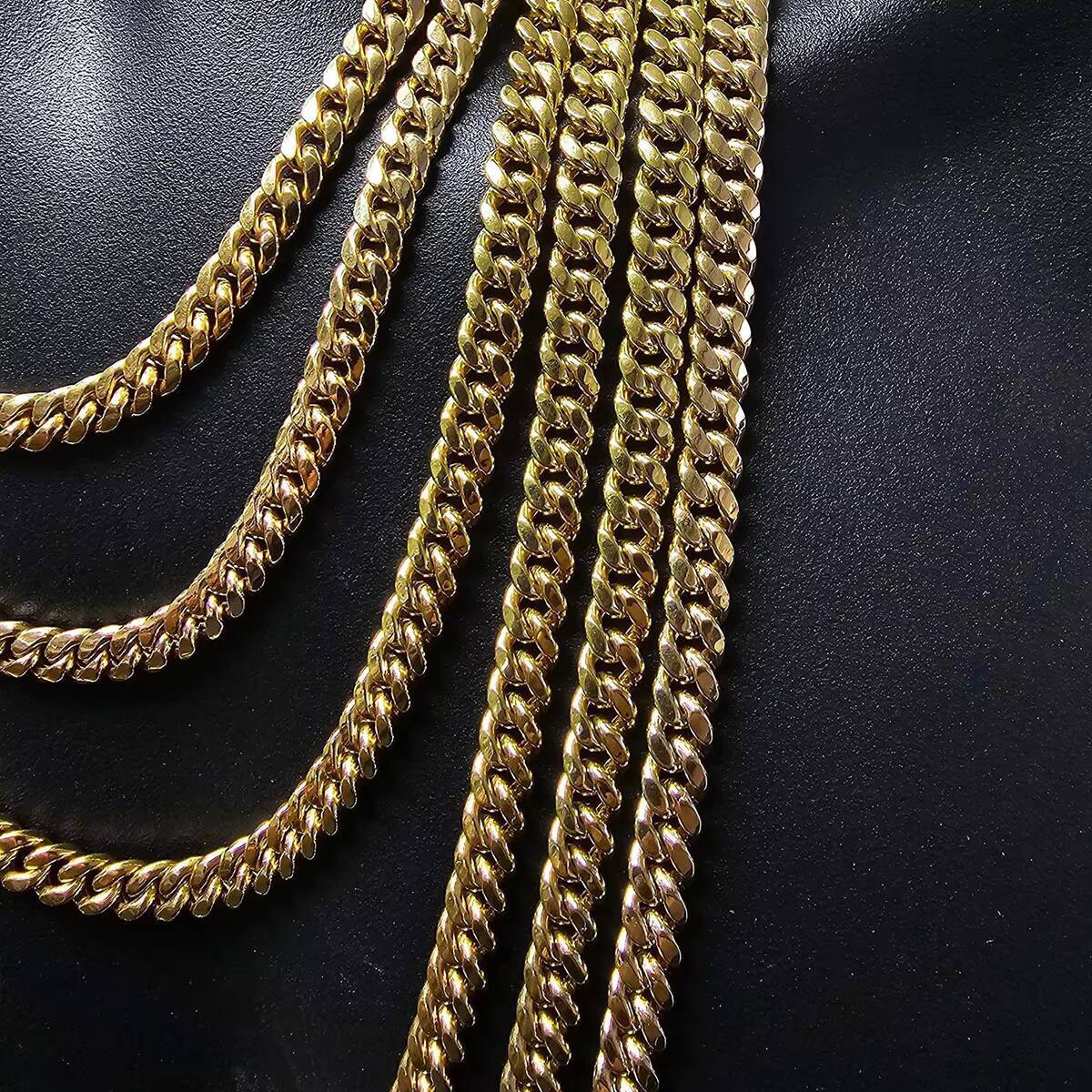 Fine Jewelry Necklaces Custom18k 14k Gold Filled 925 Sterling Silver Hiphop Chain Miani Cuban Link Chain for Men Women