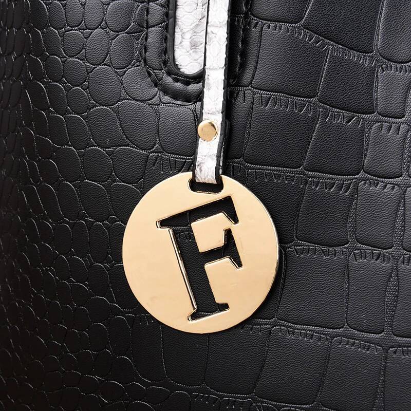 Crocodile Pattern Handbags Set Fashion Leather Crossbody Bags For Women Designer Large Capacity Tote Bag Sac A Main