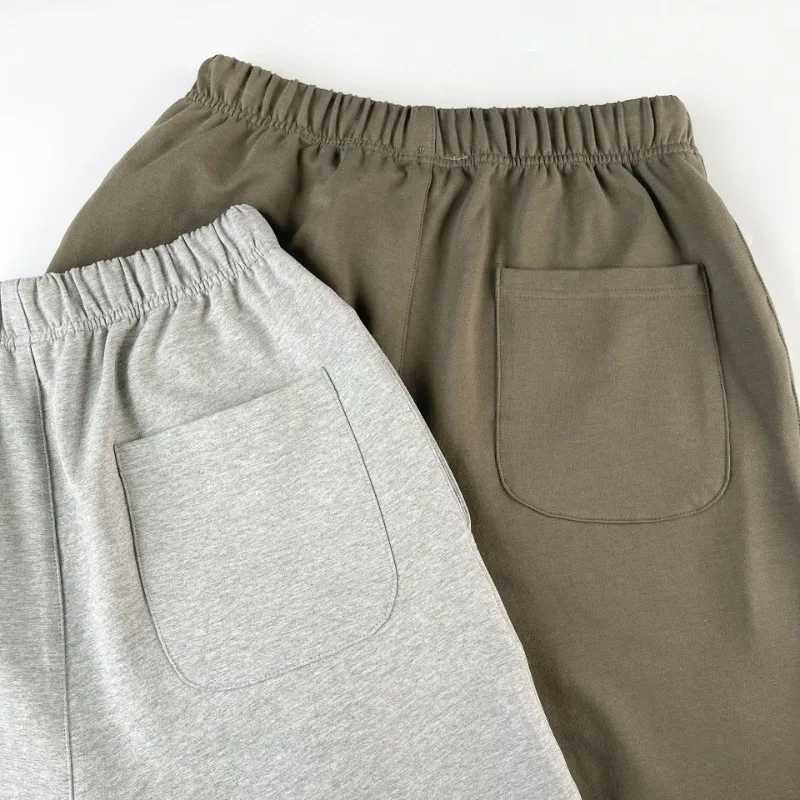 FW24 Trendy Brand Double Line Mens Terry Shorts Classic Design Arch Print Letter Shorts High Street Couple Loose Casual Shorts Y250814