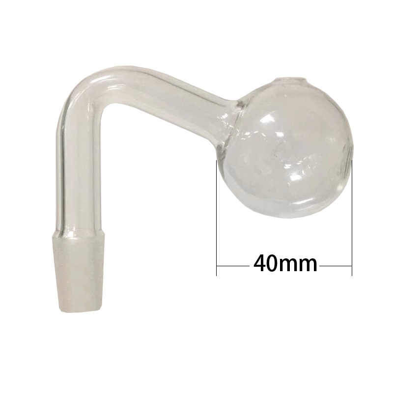 40mm Ball-Shaped Clear Glass Bowl with Full Welding - Compatible with 10/14/18mm Male Downstems for Hookahs & Water Pipes