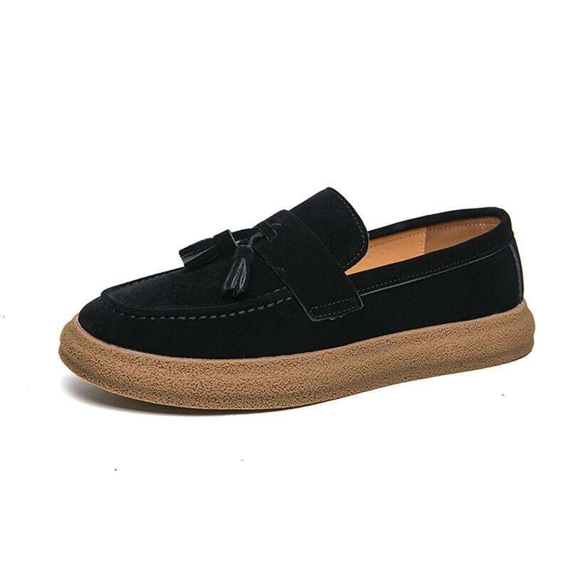 Bean For Men Autumn Tassels, Lazy People With One Foot On Loafers, Versatile Korean Version Frosted Leather Chef's Work