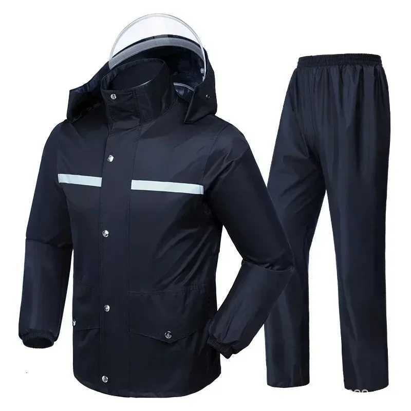Raincoat and Rain Pants Set Adult Reflective Poncho Electric Car Takeaway Waterproof Motorcycle Raincoat Y250814