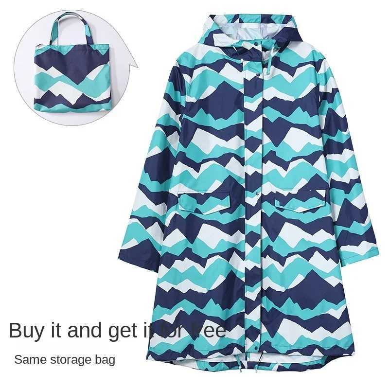 New Stylish Long Rain Coat Women Waterproof Hooded Light Hiking Men Rain Coat Portable Rain Cloak Y250814