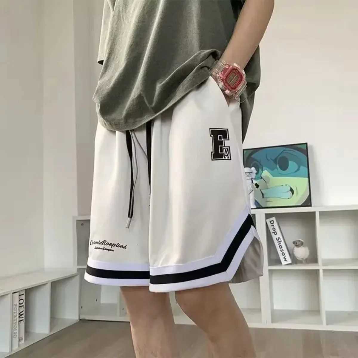 Men Trendy Summer New Slim Loose Outdoor Drawstring Casual Letter ShortsLoose Jogging Basketball Sports Trend Streetwear Y250814
