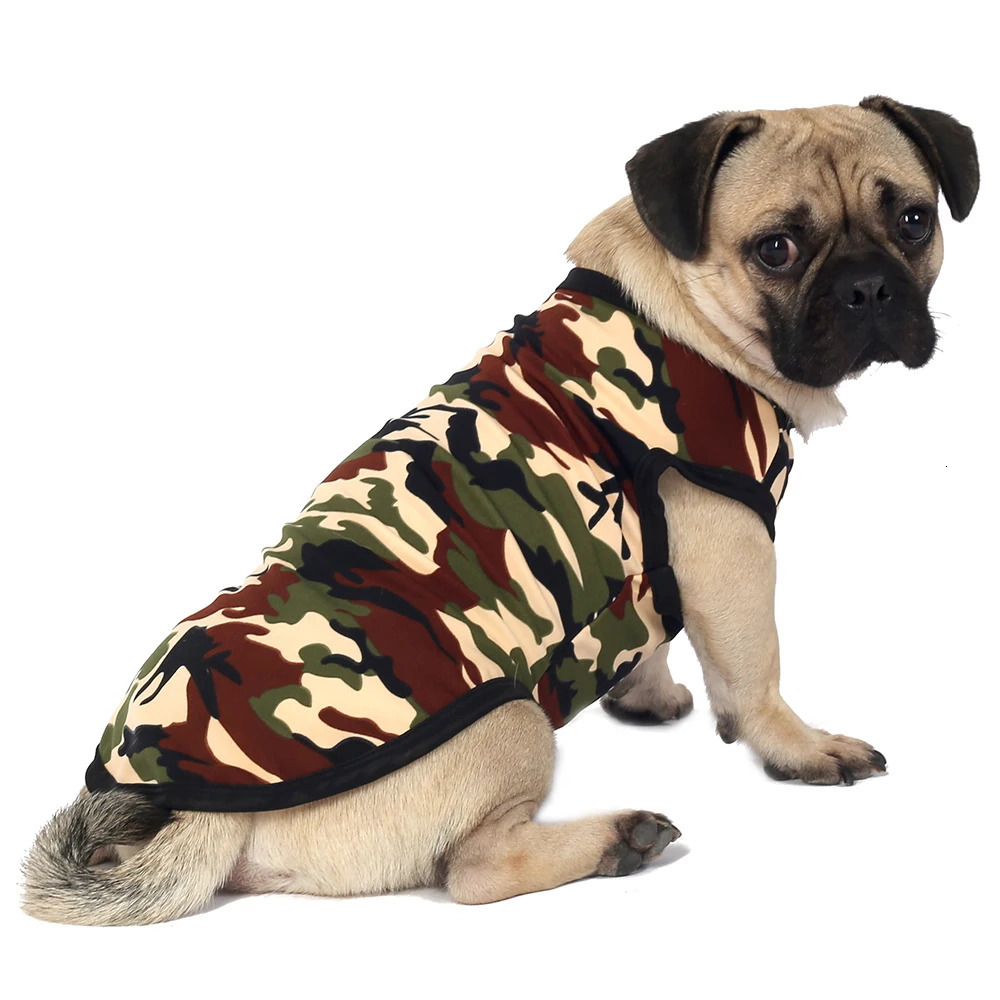 Dog Camouflage Print Vest Pet Shirt TShirt Clothes For Small Medium Dogs Cats 250814