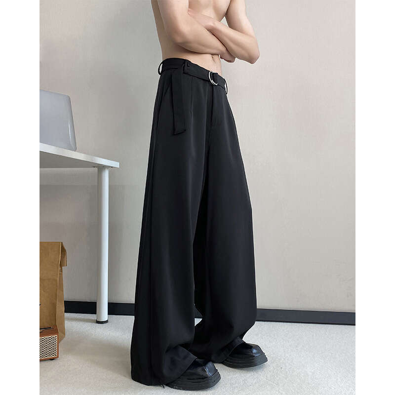 Cleanfit Scimitar Trousers Men Spring Loose High-End Casual Trendy American Style Draped Wide-Leg Pants B5