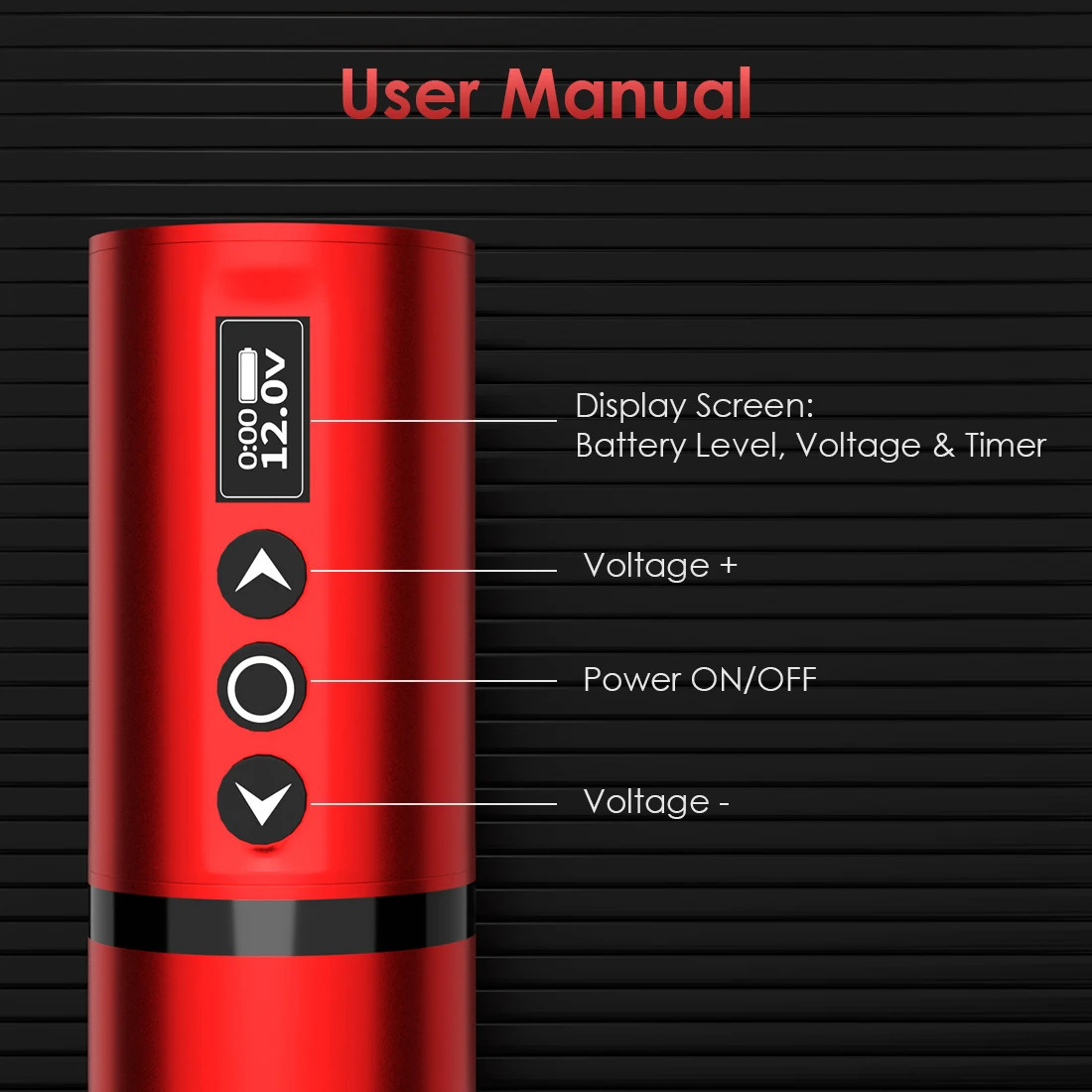 Wireless Tattoo Pen Machine Gun Rotary Prompt of forced start battery Smart Display Cordless supplies 250809