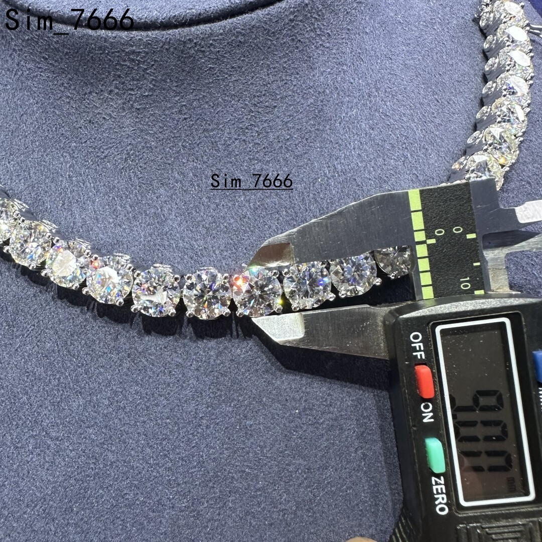 High Quality Personal Customization Tennis Bracelet Silver 925 9mm VVS Moissanite Iced Out Tennis Chain