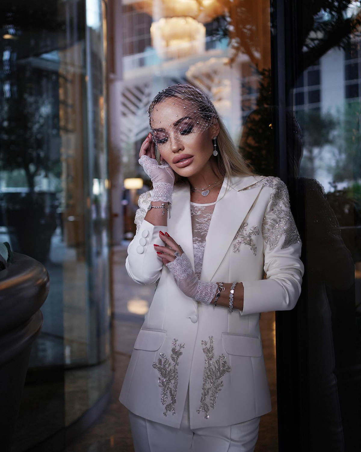 New Arrival Women Suits 2 Pieces Customized Long Sleeve Beading Office Ladies Work Classic Fit Formal Prom Party Outfits