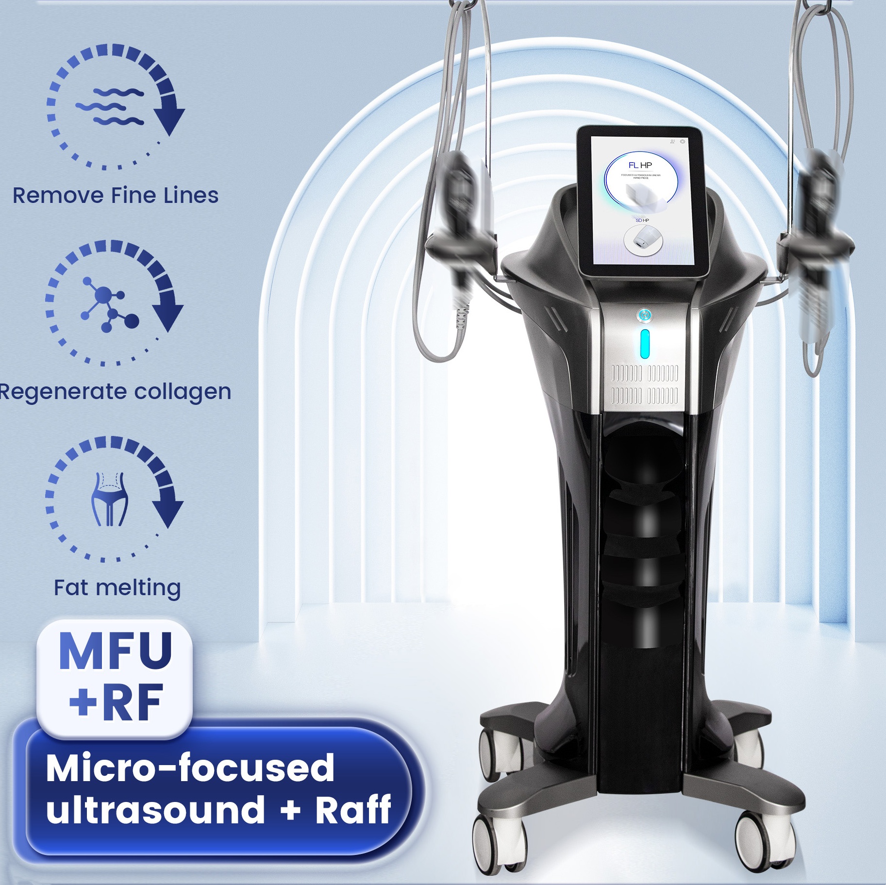 High Frequency HIFU Facial Lifting Device For Wrinkle Reduction Skin Tightening And Body Slimming Therapy Machine For Professional Clinics