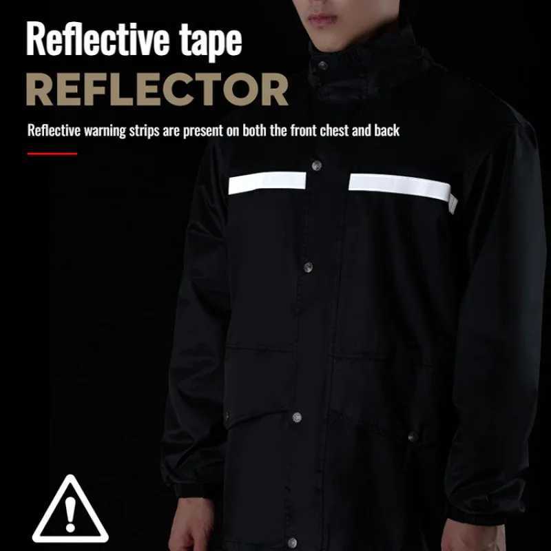 Adult Split Raincoat SetThickened Waterproof Rain Suit with Reflective Strips Stylish Outdoor Rainwear for Cycling Hiking Y250814