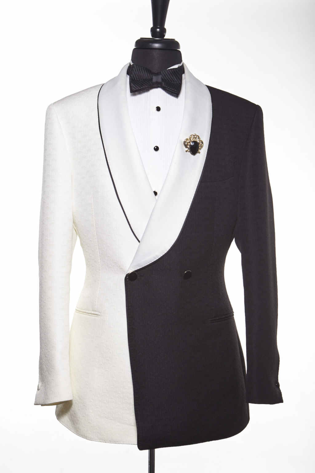 Montage Design Men's Suit 2 Pieces Jacket Pants Double Breasted Groom Wedding Tuxedo Dinner Party Prom Customized