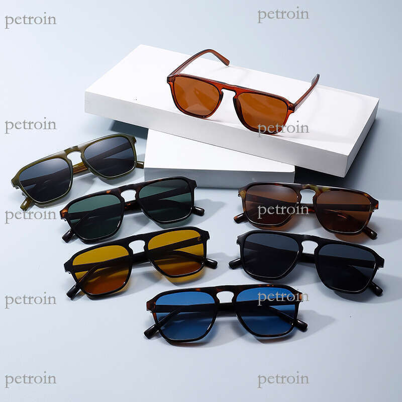 New Men's and Women's Pilot Polarized Sunglasses Fashion Square Frame Hot-Selling Model