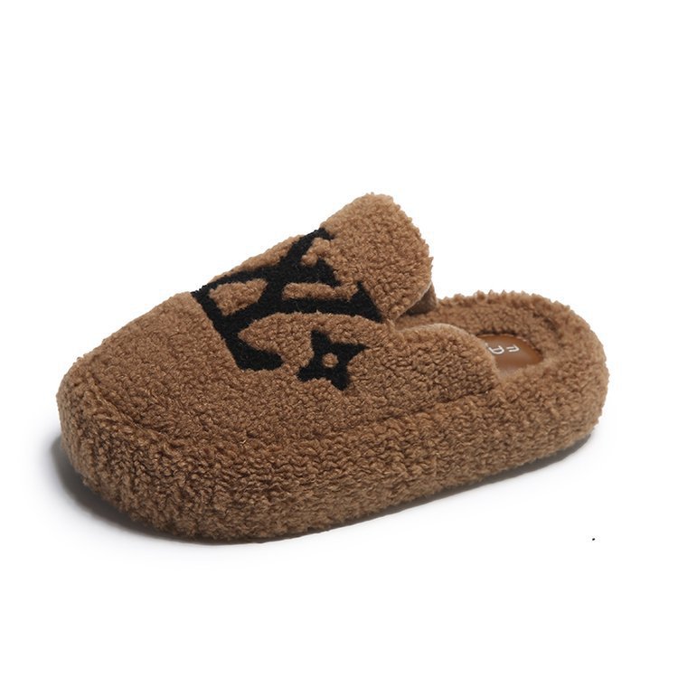 Designer shoes free shipping warm winter outdoor indoor casual slippers vintage thick bottomed lamb wool cotton shoes