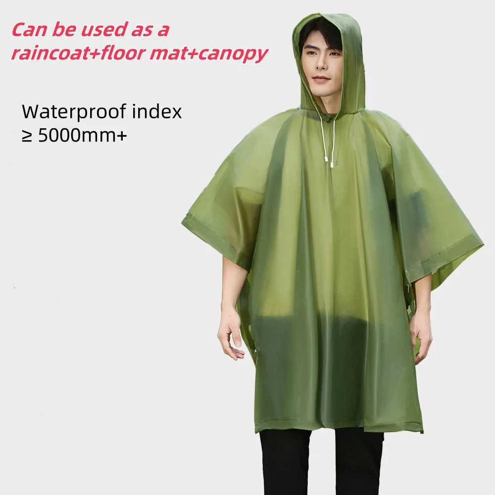 Disposable raincoat cloak style three in one thick raincoat suitable for camping fishing hiking and trekking. Y250814