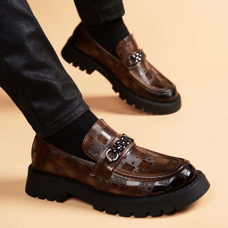 Bean High-end Light British Men's One Foot Trend Le Fu Thick Sole Height Increasing Casual Trendy Shoes