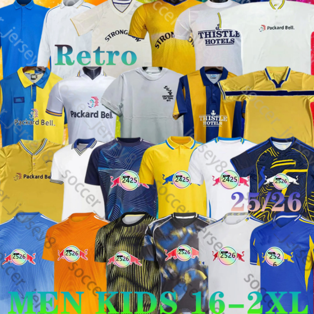 2025 2026 Leeds Soccer Jerseys UNITEDSS RODON HASSELBAINK SMITH HARRISON Retro 78 89 90 91 92 93 94 01 02 03 KEWELL HOPKIN BATTY MILNER 25 26 men Football shirt kids kits