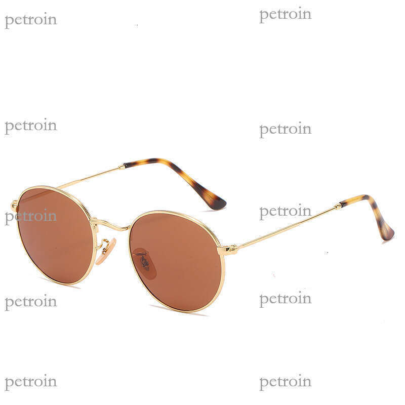 Round Frame Metal Polarized UV Protection Unisex Trendy Sunglasses