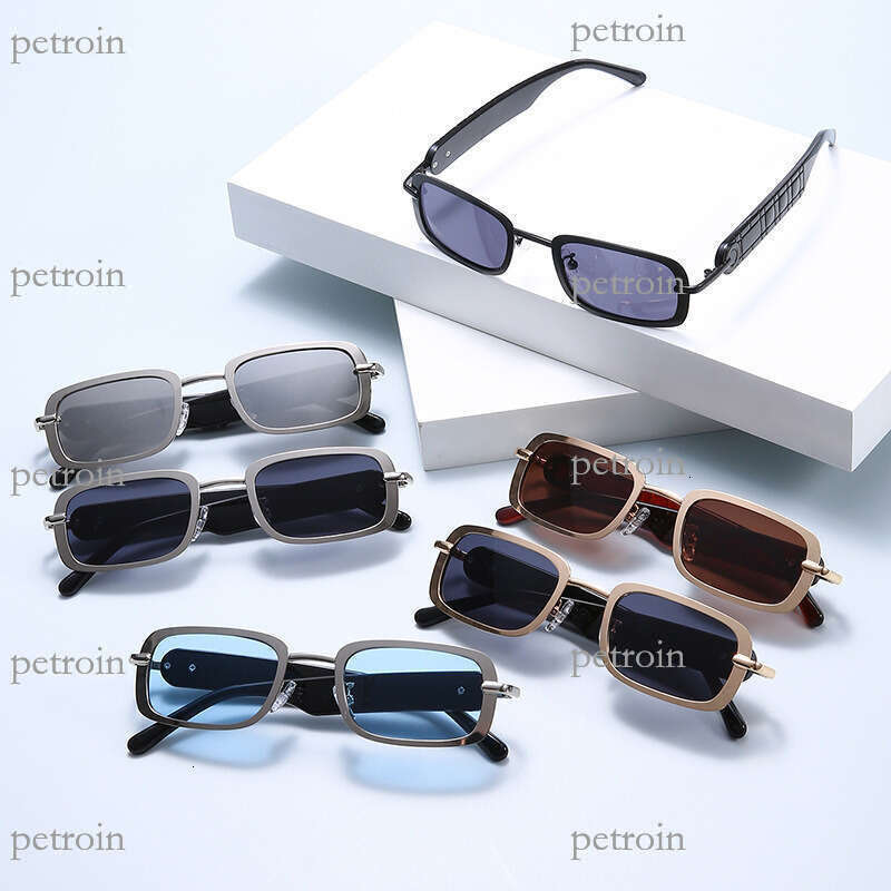 Square Frame Metal New Men's Sunglasses UV400 Fashion Women's