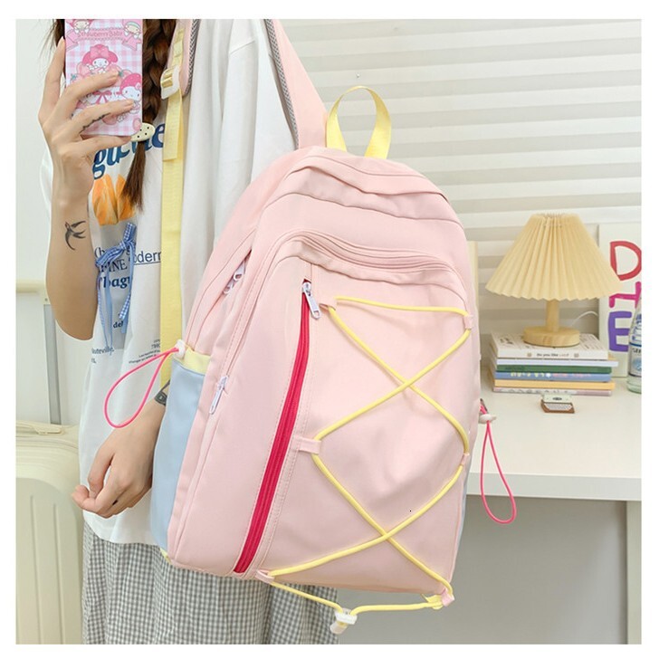 Autumn New Unisex Style Backpack Lightweight Casual Backpack Large Capacity Couple Backpack Autumn New Designer Bag Contrasting Color Niche Designer B