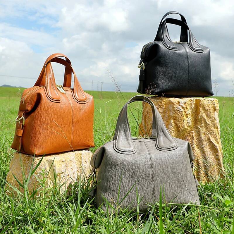 Toptrends Retro Genuine Leather Tote Handbags For Women 2025 Designer Pillow Satchel Work Ladies Shoulder Crossbody Bags