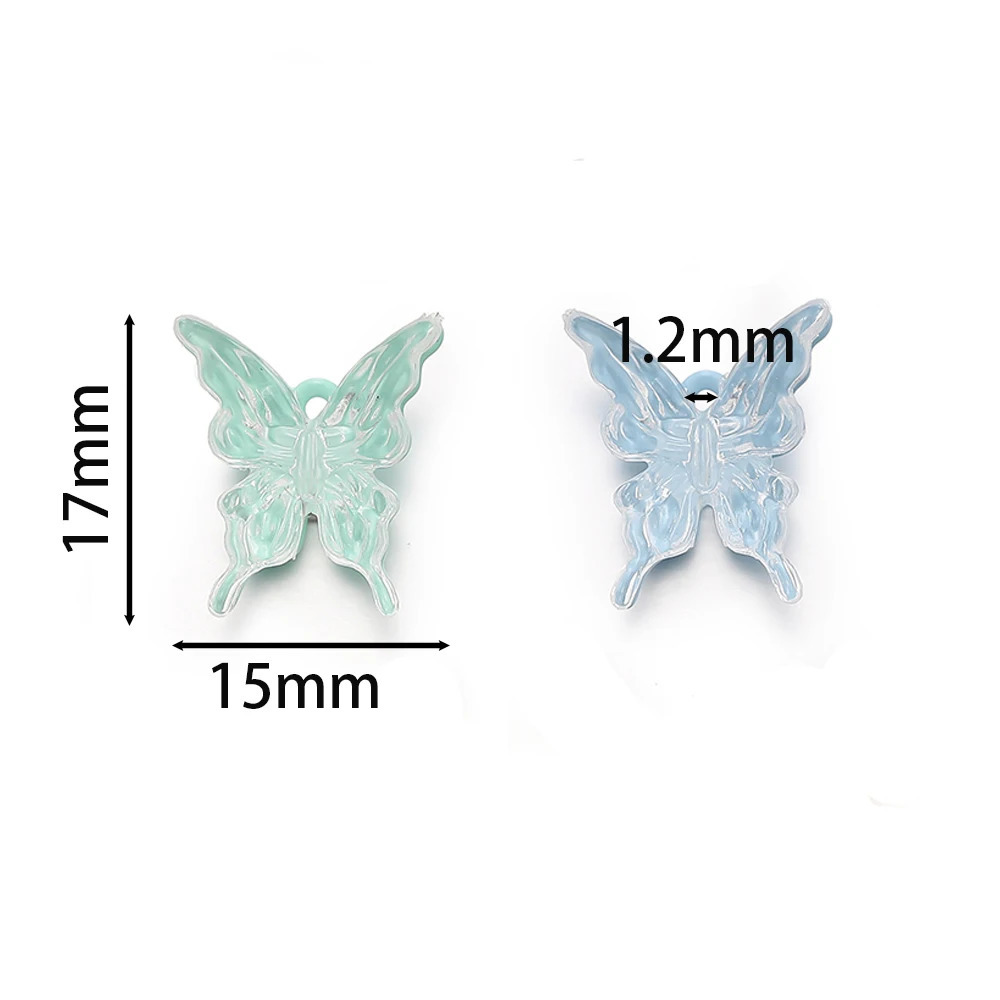 1Pcslot Butterfly Peandant Alloy Metal Animal Charms Colorful Butterflies For DIY Necklace Bracelet Jewelry Making Finding 250804
