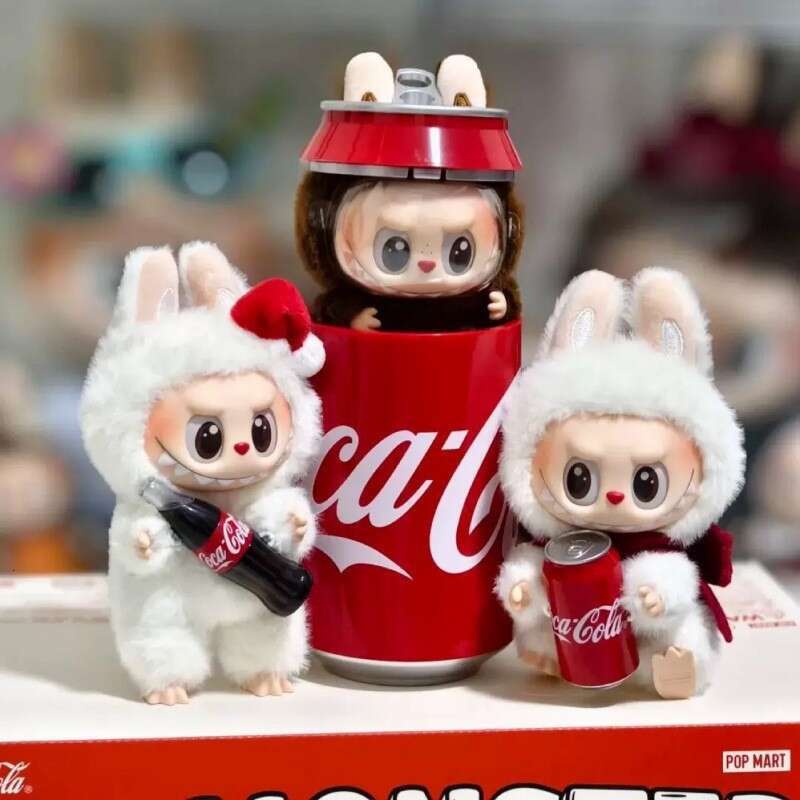 Third Generation Labubu Cola Series Pop Mart Sitting Party Trendy Vinyl Plush Blind Box