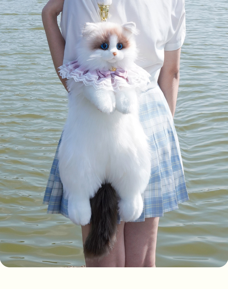 2025 Autumn New Women's Shoulder Bag Couple Bag Cloth Doll Cat Backpack Plush Toy Doll Birthday Gift Autumn New Designer Backpack
