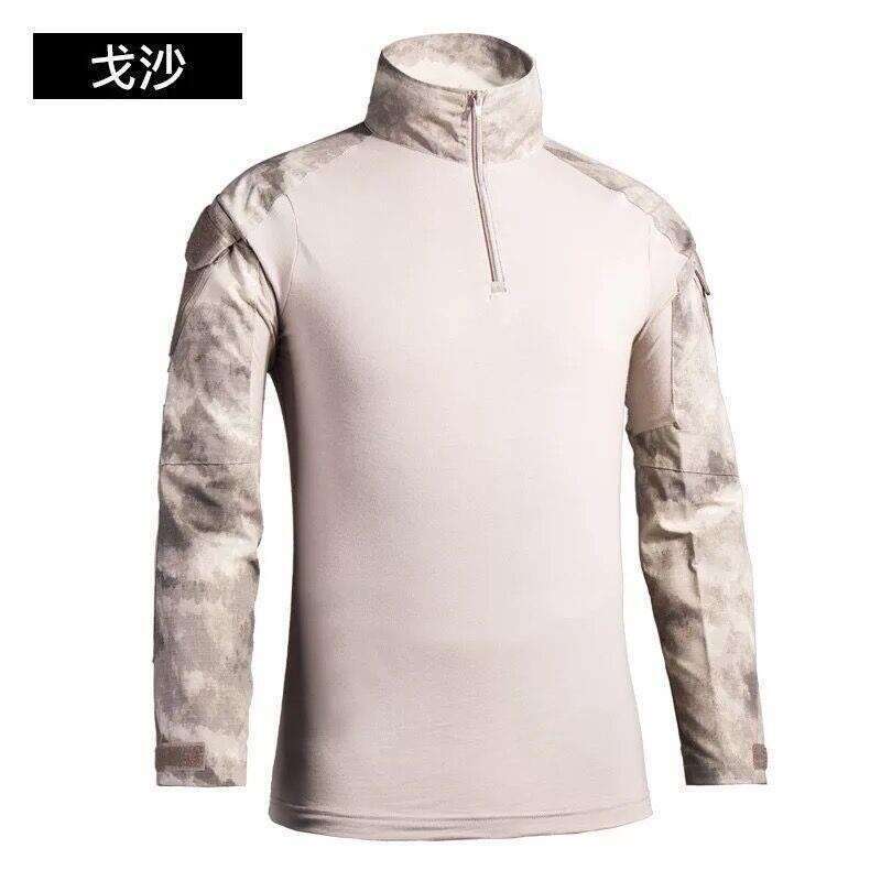 Combat Uniform Shirt Camouflage Cargo Sport Tops Airsoft Paintball Tactical TShirts Hiking 2025New UV protection upgraded version