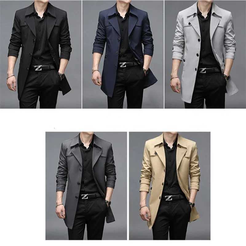 2025 Brand New Windbreaker Young Mens Casual Medium Length Coat 7 Colors Outer Wear Clothing Garment Overcoat For Men W250815
