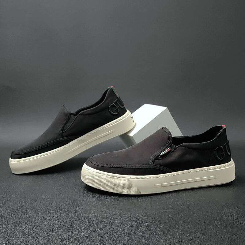 Boys Summer Ice Silk Cloth Versatile Plank Trendy One Step Lefu Lazy Men's Casual Shoes