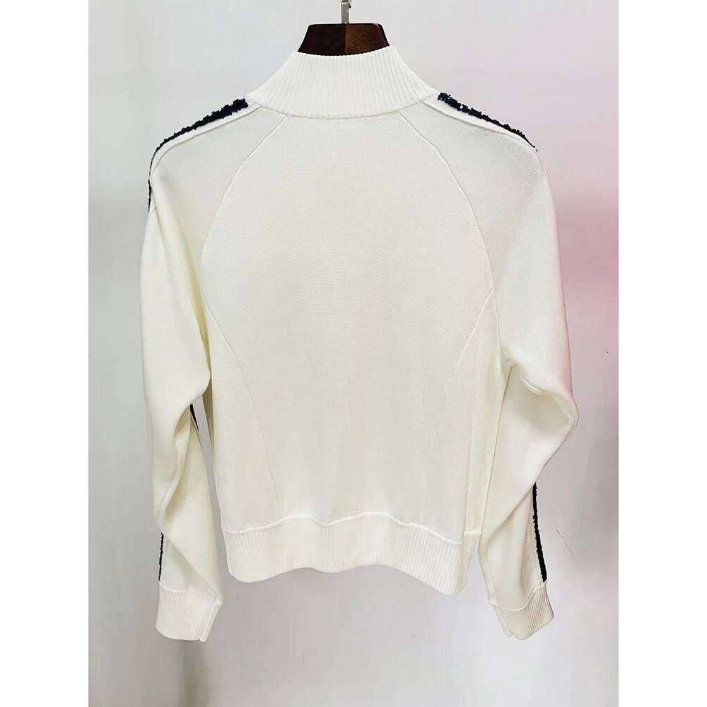 Designer Clothing 2025 HIGH STREET Newest Fashion 2025 Spring Designer Women's Stand Collar Sequin Embroidered Baseball Jacket