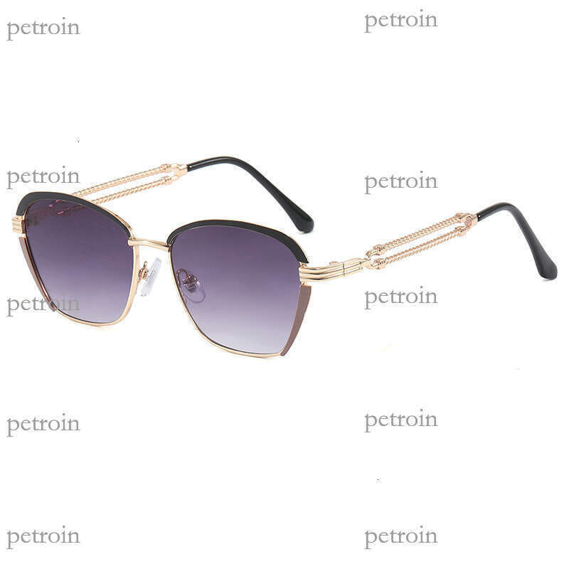 New Frameless Cut Edge Fashion Metal Hollow Design for Women High-end UV Protection Sunglasses