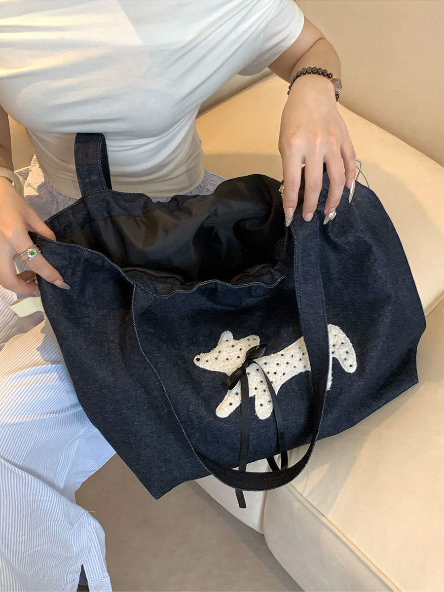 Autumn New Women's Shoulder Bag New Dyed Denim Canvas Bag Large Capacity Shoulder Bag Handbag Autumn New Designer Bag Women's Shoulder And A