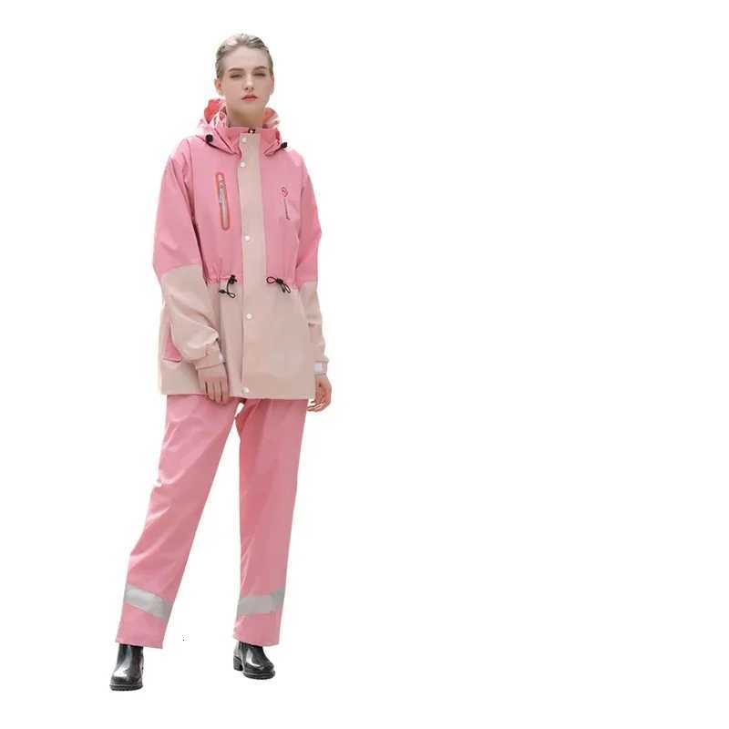 Raincoat Anti-storm Rider Reflective Raincoat Adult Mens and Womens Double Layer Cycling Raincoat and Rain Pants Suit Y250814