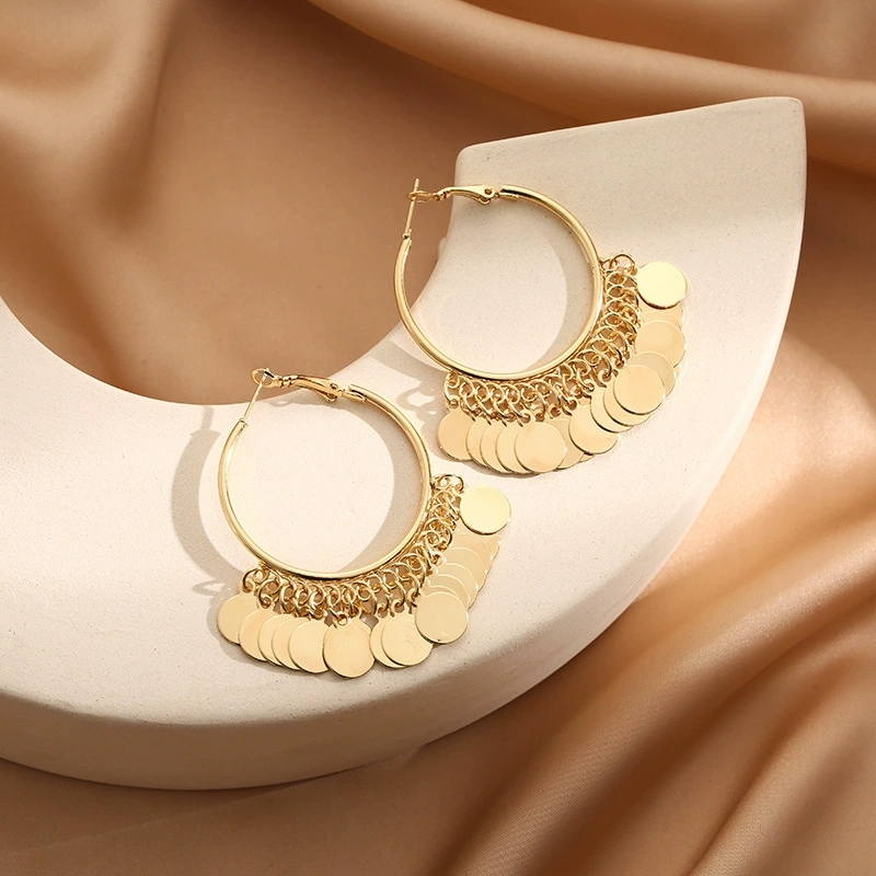 Sophisticated Statement Accessories: Premium Quality Round Tassel Hoop Earrings