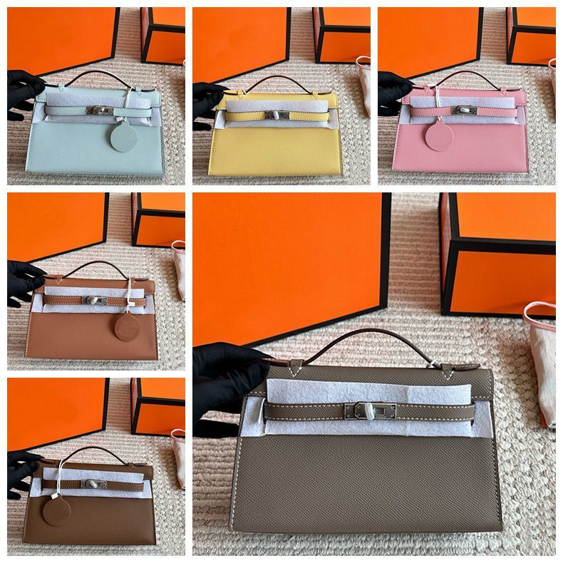 12A Top Fashion Genuine Leather Evening Bag Lady Mini Handbag Designer Elephant Grey Shoulder Bag Luxury Chain Crossbody Bags Lock Closure Tote Female Purse