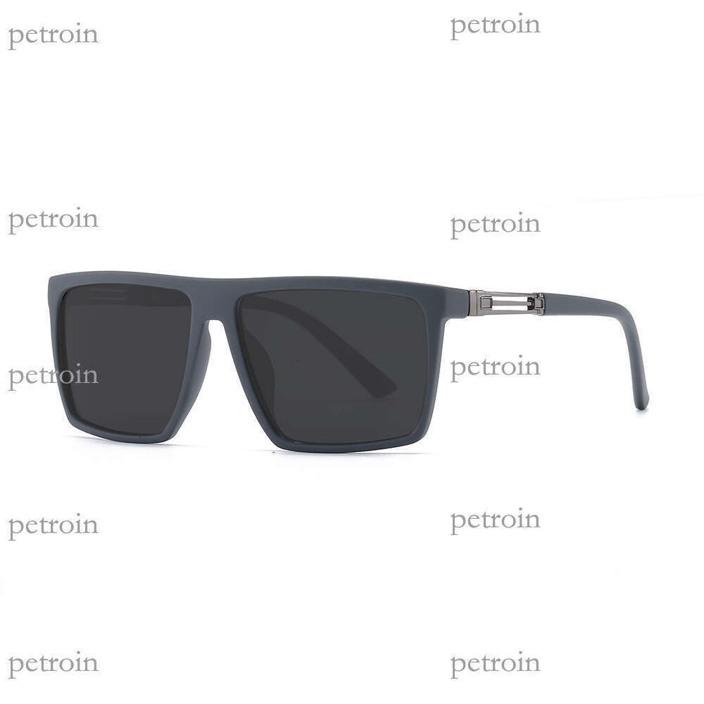 New Men's Classic Polarized Sunglasses with Square Frame, High-end UV Protection Driving Glasses