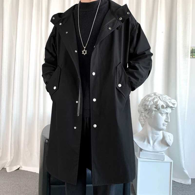 Mens Autumn New Hooded Jacket Korean Streetwear Oversize Coats Korean Streetwear Fashion Mens Clothing Hip Hop Loose Jackets W250815