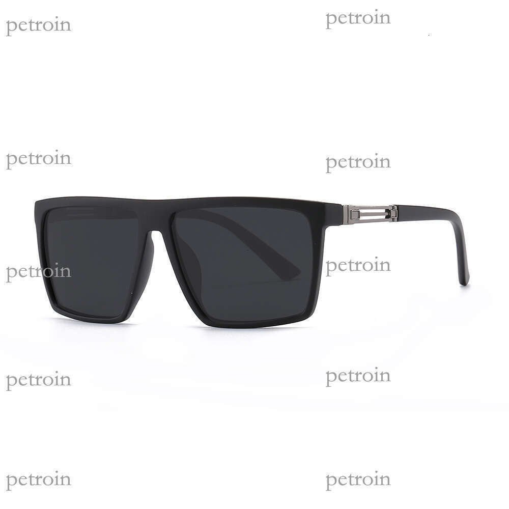 New Men's Classic Polarized Sunglasses with Square Frame, High-end UV Protection Driving Glasses