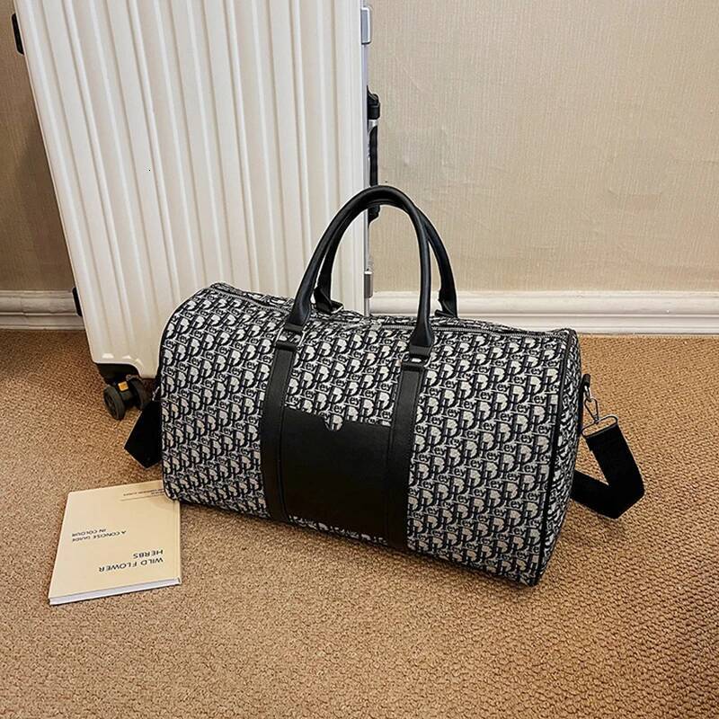 Women's Travel Totes Gym Duffle Sports Fiess Business Casual Lage Canvas Letter Handbag Outdoor Shoulder Weekend Bag